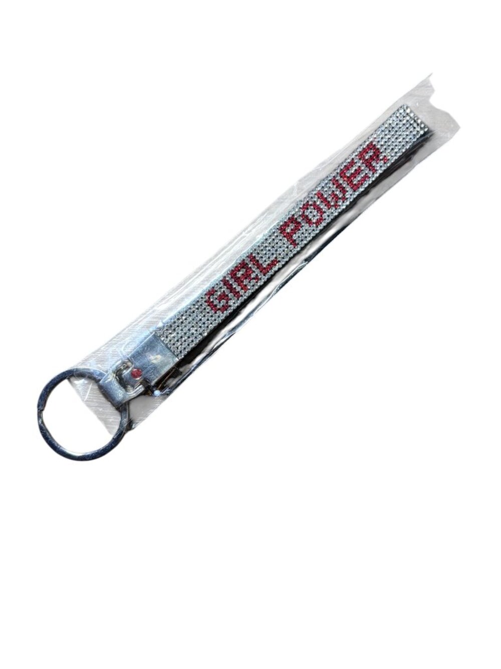 Girl Power Bling Crystal Charm Keychain Key FOB